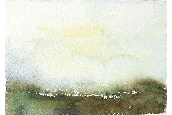 Wish you were Here XV, watercolour on Saint Armand, 10x7 in.